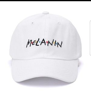 White Melanin dad style hat
